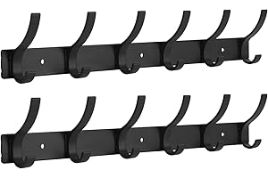 Optish 2 Pack Coat Rack Wall Mount, Coat Hooks Wall Mount, Wall Hooks for Hanging, Hat Rack for Wall, Coat Hanger Wall Mount,