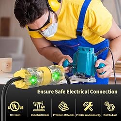 NEMA 5-15 Extension Cord Repair End Illuminated