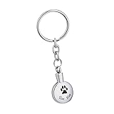 Engraved Run Free Dog Palm Cremation Urn Keychain