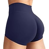 YEOREO Women's Biker Shorts 2.5" No Front Seam Elysina High Waist Hidden Scrunch Workout Gym Yoga Running Shorts