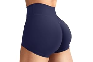 YEOREO Women's Biker Shorts 2.5" No Front Seam Elysina High Waist Hidden Scrunch Workout Gym Yoga Running Shorts