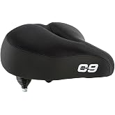 Cloud-9 Cruiser Select Saddle, 10.5" x 10.75", Black Lycra Top | Cloud-9 Unisex Cruiser Comfort Seat with Coil Spring &amp; Ventilated Lycra Cover