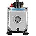 Flexzion HVAC Vacuum Pump Single Stage 3CFM 1/4HP Electric AC Pump Rotary Vane, Air Conditioning Vacuum Pumps for R134 R410a Freon Evacuation Pump Tool Equipment 300ml Capacity