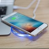 Wireless Charger Mini Pad for Apple iPhone 5 5c 5s 6 6s 6Plus/6s 7 7plus iPod (white)