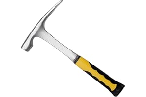 KEILEOHO 32 oz Rock Pick Hammer, Brick Hammer, 11.8 inch All Steel Geologist Hammers, Bricklayer's/Mason's Hammers with Non-Slip Shock Absorbing Grip for Mining, Geological Prospecting