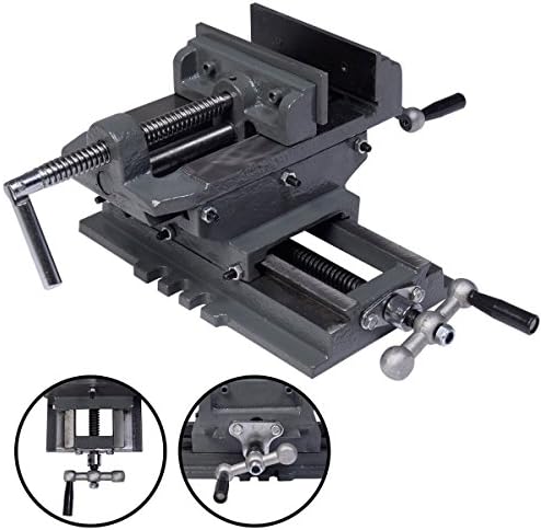 New 5" Cross Drill Press Vise X-Y Clamp Machine Slide Metal Milling 2 Way HD