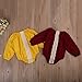 Dark Red Baby Girls Clothes Long Sleeve Lace Romper Jumpsuit Outfit (0-6 Months, B)
