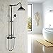 Rozin Bathroom Dual Knobs Mixer Shower Set 8-inch Rain Showerhead with Hand Spray Oil Rubbed Bronze