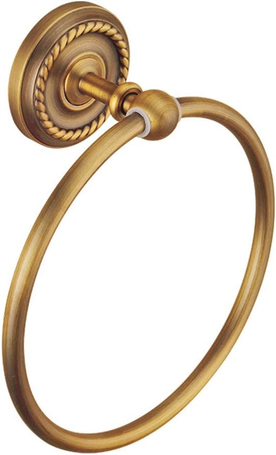 Miss Callory Hardware Towel Ring Gold Finish Towel Hanger Bathroom Towel Hanger, Antique Brass