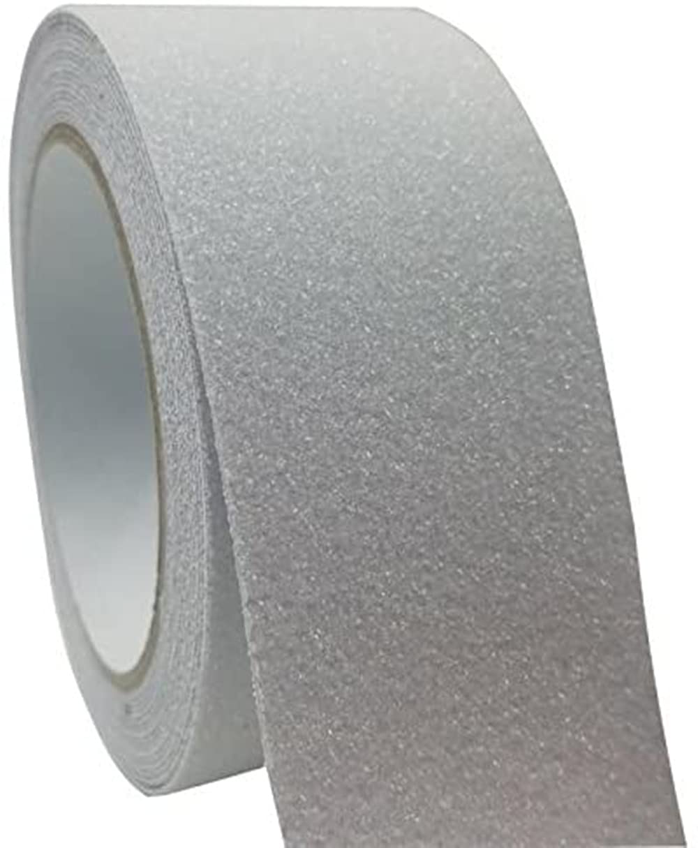 BN Step tape, safety tape, high-strength safety sign, strong grip, abrasive, non-slip tape for indoor and outdoor stairs, 50 mm x 5 m, white