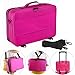 Hotrose Professional Makeup Case Cosmetic Bag Beauty Brush Organizer Storage Make Up Box 3 Layer Large Capacity with Adjustable Strap for Artist Travel
