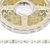 24VDC RGB+CCT 5 Chips in 1 Super Bright LEDs Flexible LED Strip Lights, High CRI 93 Color Changing+Tunable White Non-Waterproof 5050 RGBWW LED Tape Lights, 300LEDs 16.4feet Roll for Home Lighting