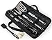 Stainless Steel Grilling Set - Features a Spatula, Tongs and Fork - Perfect for the Grill, BBQ or in the Kitchen - Craft Gorgeous, Barbecue Every Time - BONUS: Silicone Basting Brush + Storage Case