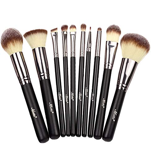 Matto Makeup Brushes 10-Pieces Makeup Brush Set, Premium Cruelty-Free Synthetic Cosmetic Brushes for Foundation Blending Blush Concealer Eye Shadow