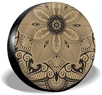 Vbnbvn Mandala Flower Good Luck Art 2 Spare Tire Cover Diameter14 15" 16" 17"