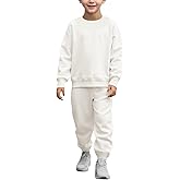 Haloumoning Boys Tracksuits 2 Piece Set Kids Crewneck Sweatshirts and Jogger Sweatpants with Pockets 5-14 Years