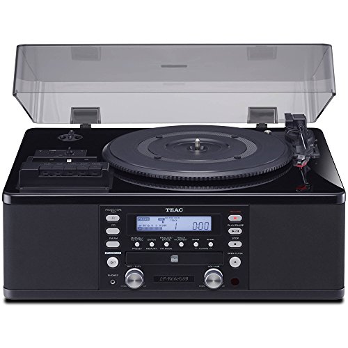 Teac LPR660USBPB LP-Cassette to CD Recorder/USB Home Theater Receiver, Black (Best Stereo Receiver For Turntable)