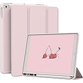 Lornpa Case for iPad mini 5 2019 / iPad mini 4 2015, Mini 3 2 1 - Protective Slim Folio Case with Pencil Holder & Auto Wake/Sleep, Trifold Smart Stand Cover for iPad mini 5/4/3/2/1, Pink