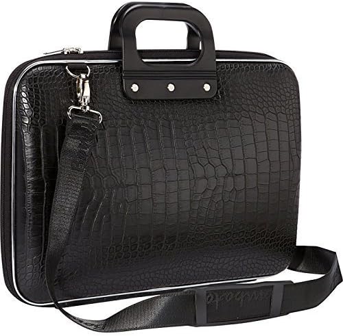 NK-STORE's Synthetic Sleek Faux Leather Briefcase,Laptop,Messenger,Tablet and Office Bag Black with Belt for Man