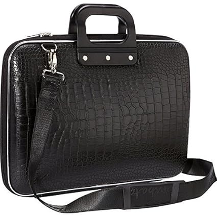 NYALKARAN JARI Synthetic Sleek Faux Leather Black Briefcase/Laptop/Messenger/Tablet Bag with Belt