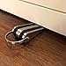 SleekStopper Decorative Stainless Steel Door Stopper with Rubber Treads and Metal Handle