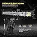 42″ Curved LED Light Bar KEENAXIS 240W 5D Upgrade Chipset W/ 2Pcs 4in 60W Driving Fog Lamp with Rocker Switch Wiring Harness for Jeep Trucks Offroad Lighting Marine Boating Combo Beam Light Bars Kitthumb 1