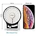 efluky 3-Speed Mini Desk Fan with LED Light, Portable USB Fan Quiet for Home, Office, Travel, Camping, Outdoor, Indoor, 4.9-Inch, White