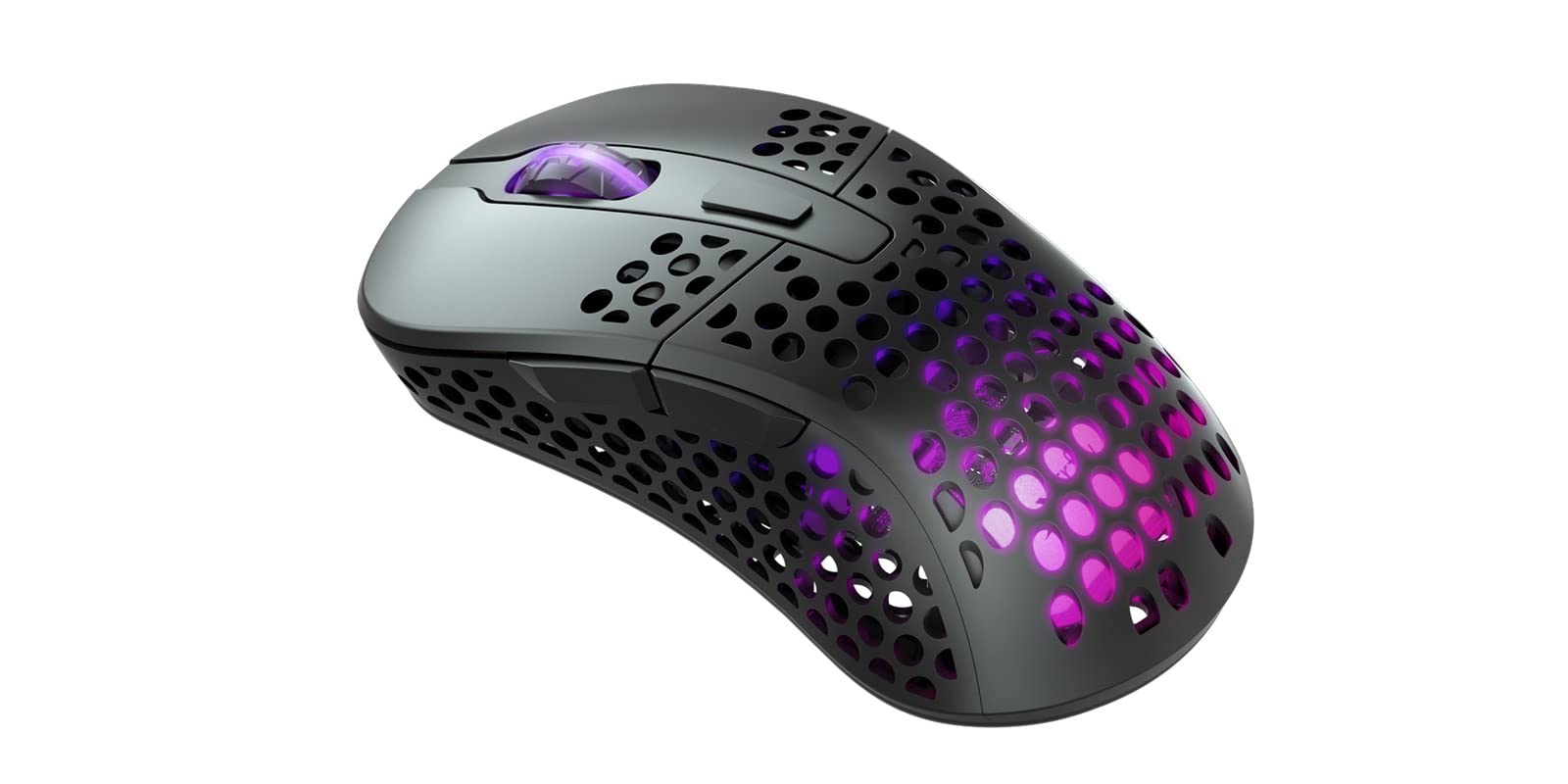 XTRFY M4 Wireless, Wireless Ultra-Light Gaming Mouse, Optimised for E-Sports, 2.4 GHz, RF RGB Lighting, Adaptable Ergonomic Right-Handed Mouse, Rechargeable, Black