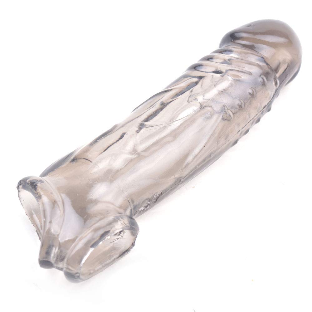 PleasureBoxxx Realistic Penis Sheath Extender Cock Ring with Veins