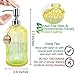 JASAI 18 Oz Glass Soap & Lotion Dispenser with Rust Proof Stainless Steel Pump, Refillable Liquid Pump Bottle Holder Great for Kitchen, Bath, Bathroom Accessories, Countertop (Clear Yellow)