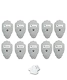 Tens Therapy(TM) 10 Pcs Quality Reusable, Self-adhesive Gel Snap on Massage Pads with High Conductivity Inc. Bonus 2 Pcs Reusable Pads