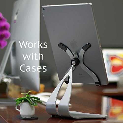 Thought Out Stabile PRO Adjustable iPad Stand Pro Air 2 12.9 10.5 9.7 Surface Galaxy Tablet Holder Pivoting White
