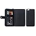Urvoix iPhone 6 Plus/iPhone 6S Plus Case, Woven Skin Leather Zipper Wallet Detachable/Separable Magnetic Back Shell Cover w/Hand Strap, Card Slots for iPhone6 Plus/6S Plus(5.5