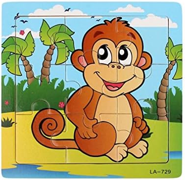 Tefamore Jigsaw Toys, Wooden Animal Jigsaw For Kids Education And Learning Puzzles Toys (F)