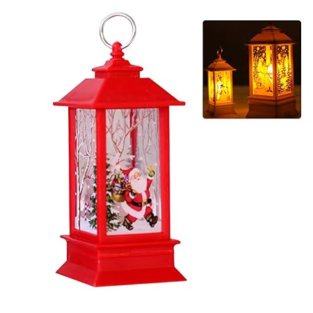 Sarplle Led Lanterna Di Natale Luce Notturna Porta Tealight Alce Babbo Natale Pupazzo Di Neve Lampada Da Castello Per Natale Asilo Nido Festa