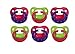 NUK Juicy Orthodontic Latex Pacifier, Size 3, 6 Pack - Red/Green