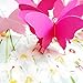 YCT 3D butterfly decorative garland -110 inch long, a set of 2. (Pink)