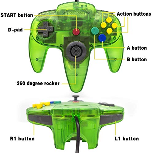 image for Mekela Wired Controller for Nintendo 64 N64 Console, Upgraded Joystick