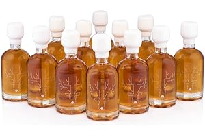 Escuminac Maple Syrup. Extra Rare Amber Rich Taste. Pure & Organic Maple Syrup from Quebec, Canada. Pack of 12 x 50 ml Mini G