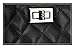 Quilted Handbags for Women Metal Chain Strap Purse Shoulder Bags (Black)