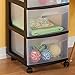 STERILITE 3-Drawer Storage Cart, Clear with Black Frame (2-Pack) | 2 x 28309002