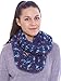 Simplicity 2 Pack Striped Infinity Scarf in Knit Pattern Crochet Circle scarves, Navy
