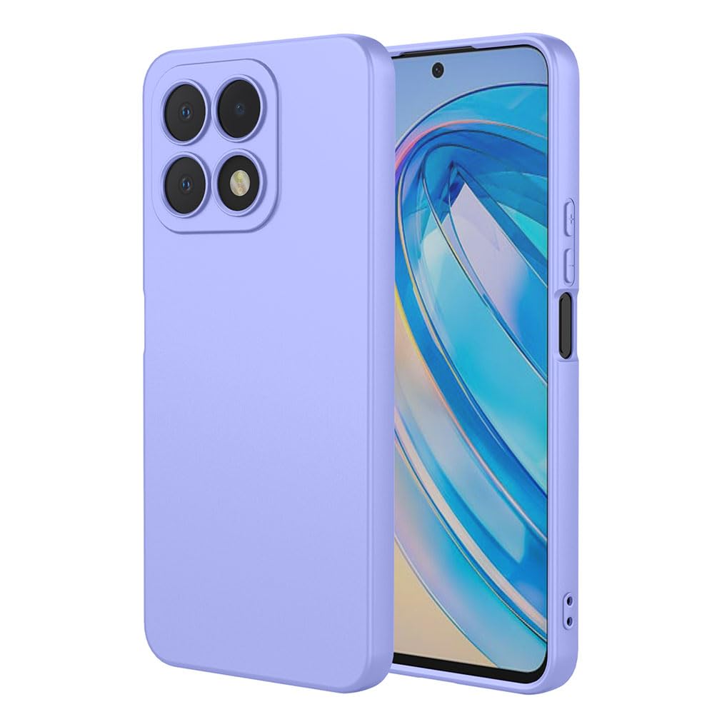 SEAHAI Case for Honor X8a 4G, Ultra Thin Silky-Soft Touch Liquid Silicone Phone Cover with Shockproof Airbag Design, Premium TPU Bumper Fashion Case - Purple