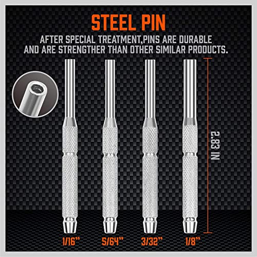 HORUSDY 22Pieces Gunsmith Punch Set and Hammer with Brass, Hollow