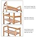 SONGMICS Bamboo Ladder Shelf Bookcase 4 Shelf Multifunctional Storage Rack Display Stand