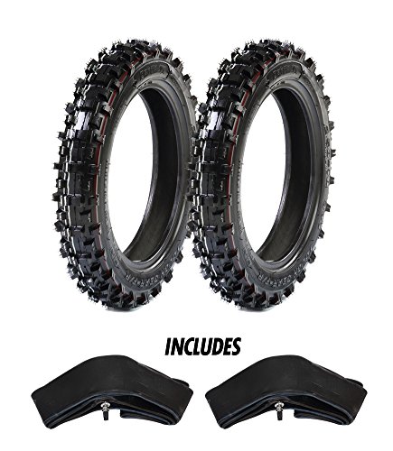 ProTrax Motocross Front 2.50-10 & Rear 2.50-10 Tires w/ 2 HD Tubes 2.50/2.75 x 10" Combo Kit - Soft/Intermediate Terrain
