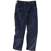 Prison Blues Men's Double Knee Work Jeans (7 Pocket) with Suspender Buttons