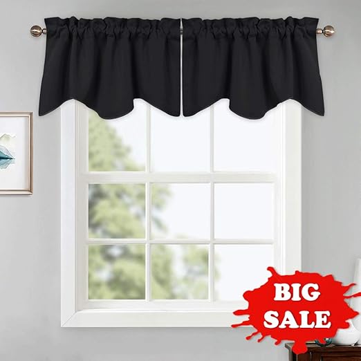 Amazon Com Pony Dance 18 Valance Curtains Scalloped Window