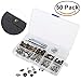 OUNONA 50 Sets Metal Snap Button Snap Fasteners Clothing Snaps Tool Kit with Storage Box(15mm)