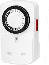 HBN 24 Hour Mechanical Plug Timer UK 13A 3120W 48 On/Off Segments